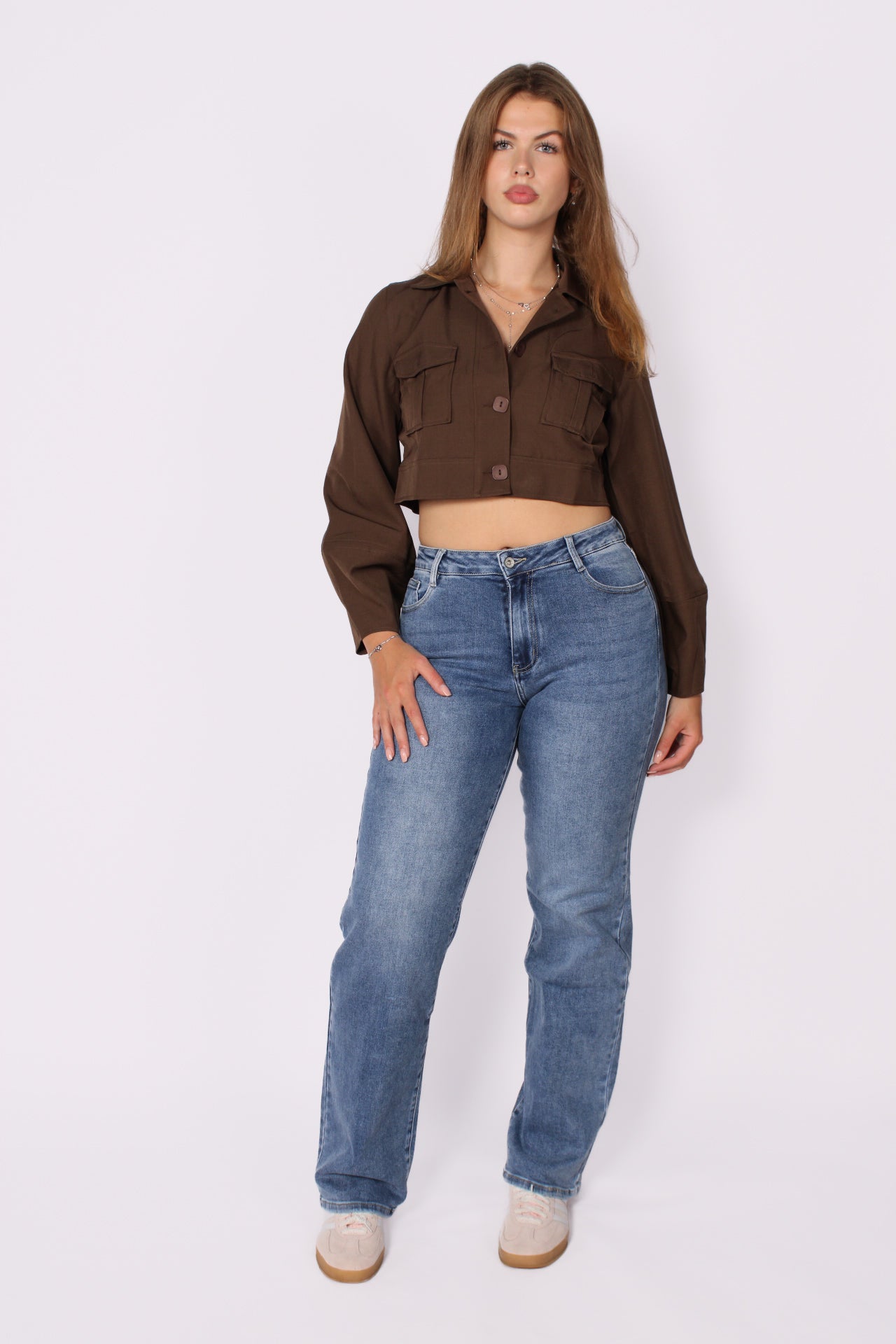 ''TALL'' WIDE LEG JEANS 6743-1 - MID DENIM