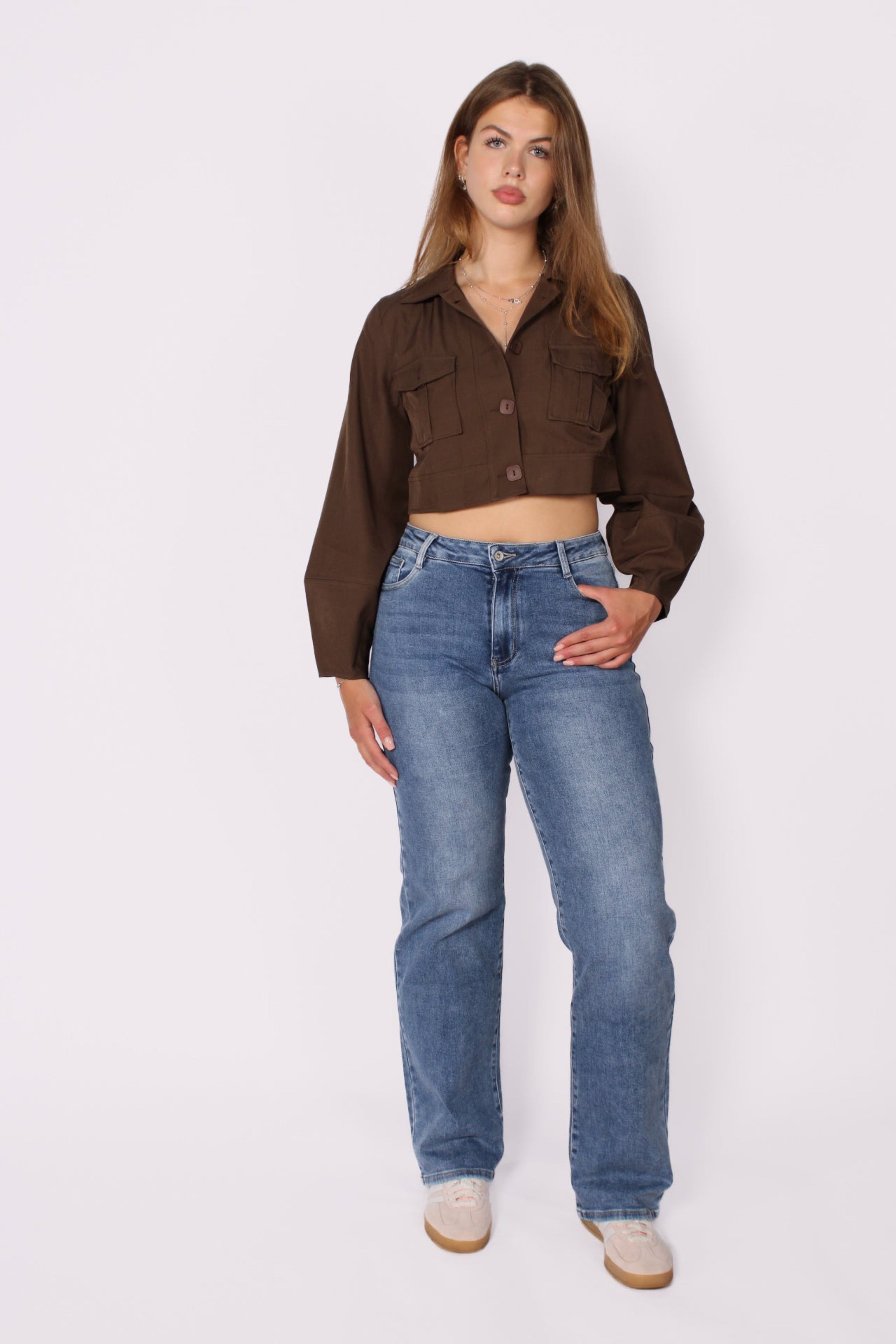 ''TALL'' WIDE LEG JEANS 6743-1 - MID DENIM