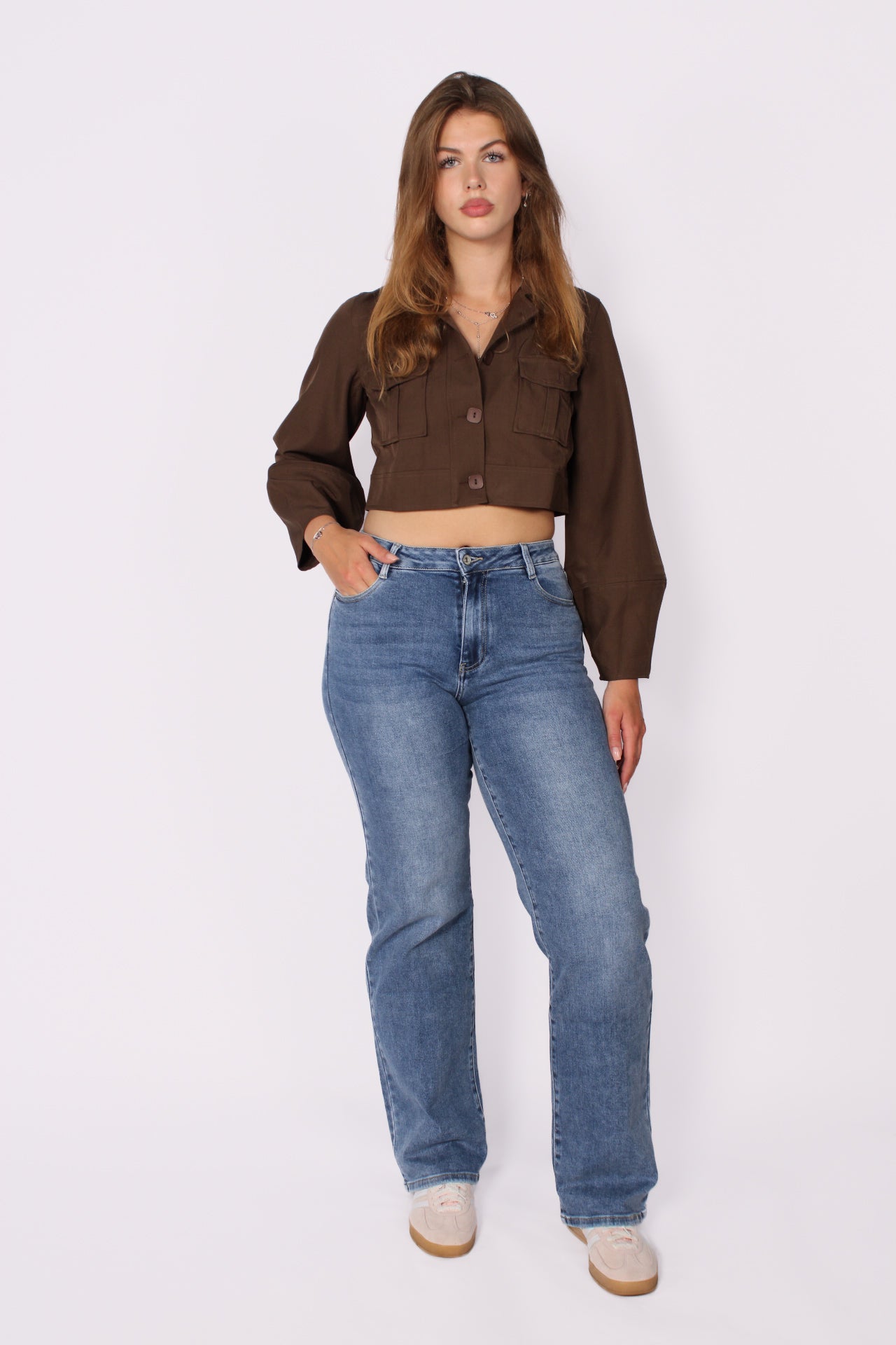''TALL'' WIDE LEG JEANS 6743-1 - MID DENIM