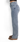 WIDE LEG DESTROYED JEANS 5372 - DENIM