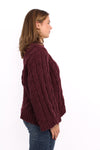 MILEY CABLE KNIT - PLUM