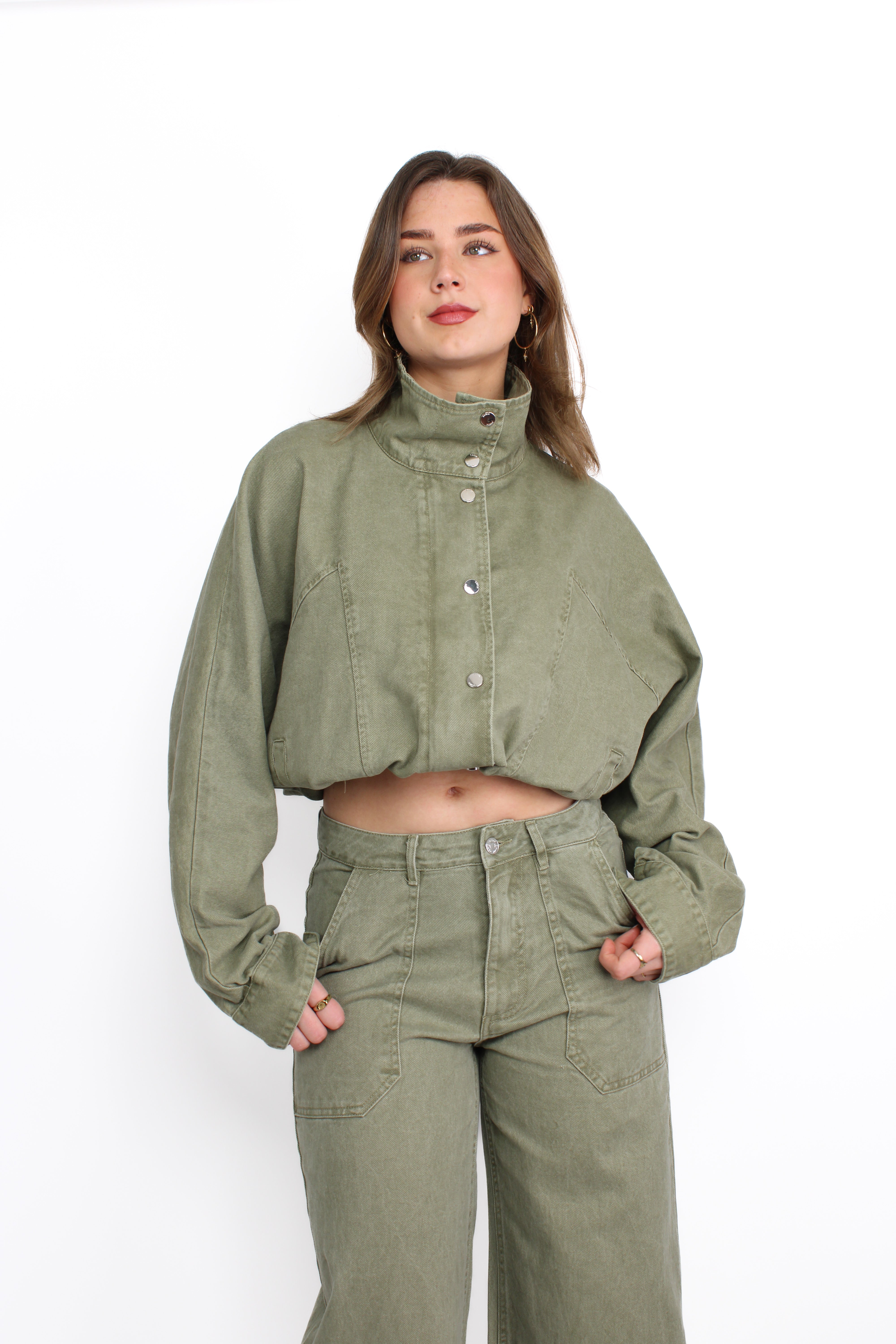 DENIM JACKET 11166 - SAGE GREEN