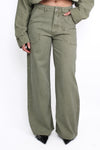 WIDE LEG JEANS 0686 - SAGE GREEN