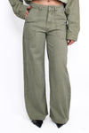 WIDE LEG JEANS 0686 - SAGE GREEN