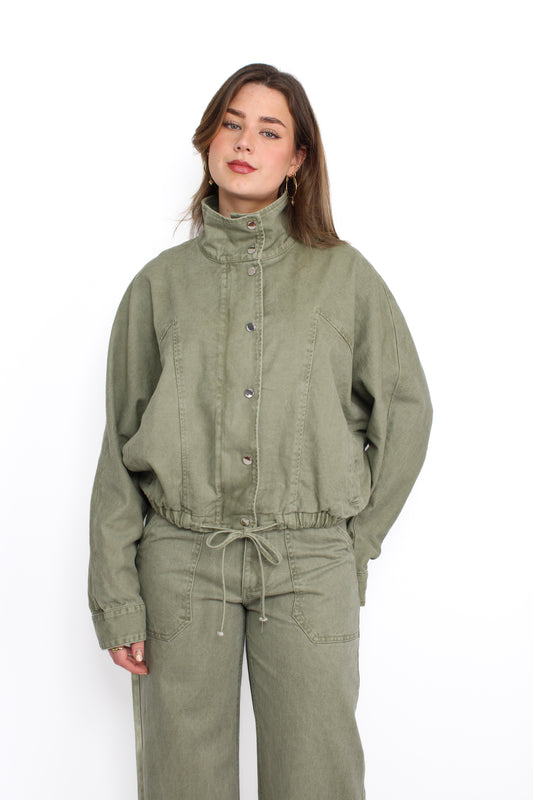 DENIM JACKET 11166 - SAGE GREEN