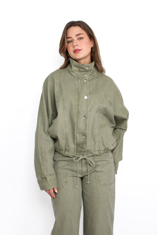 DENIM JACKET 11166 - SAGE GREEN