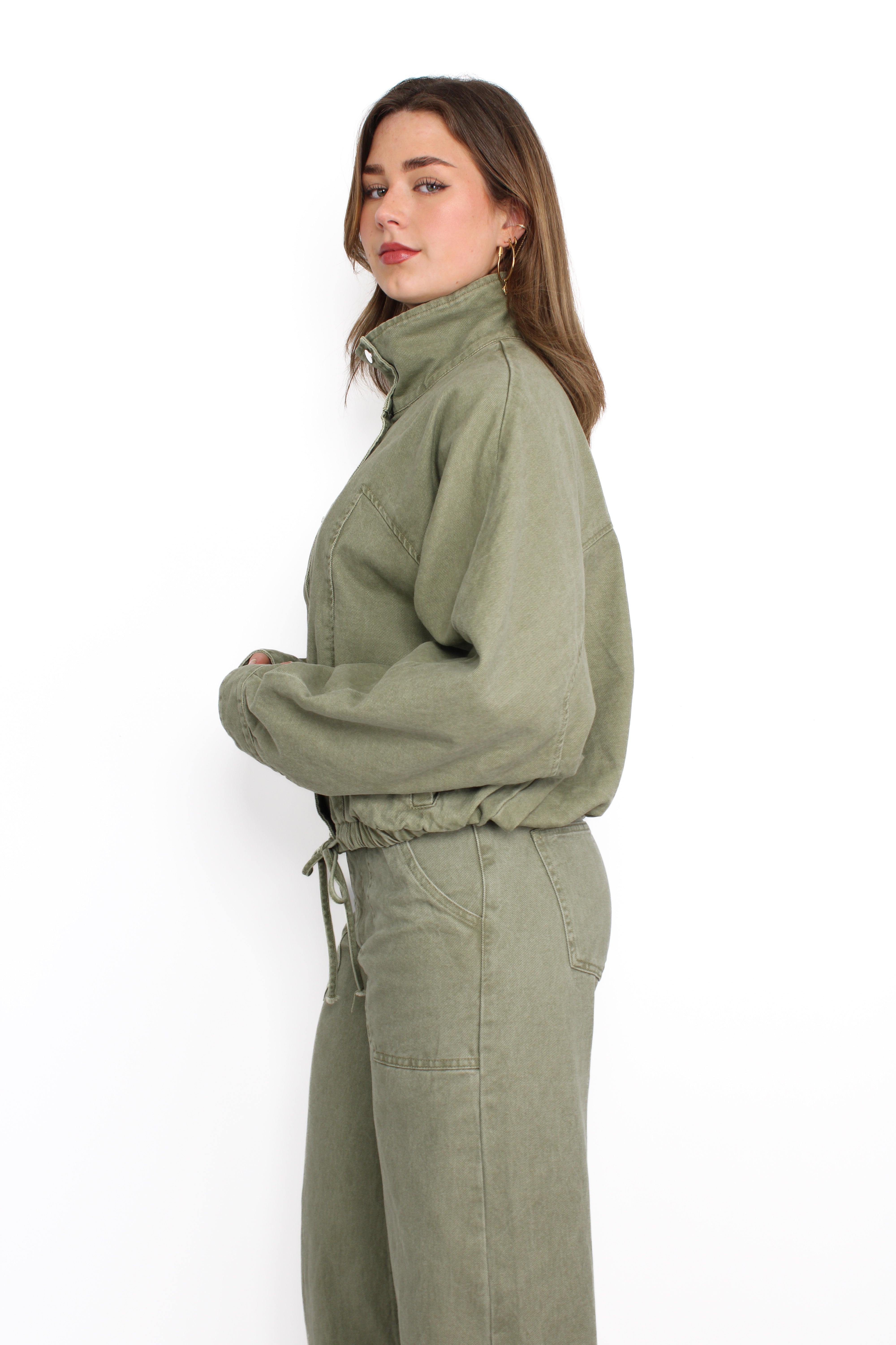 DENIM JACKET 11166 - SAGE GREEN