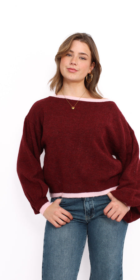 IZZY SWEATER - BORDEAUX