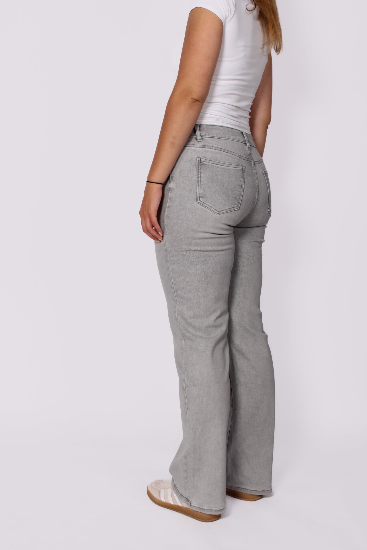 ''TALL'' WIDE LEG JEANS 6743-2 - LIGHT GRAY