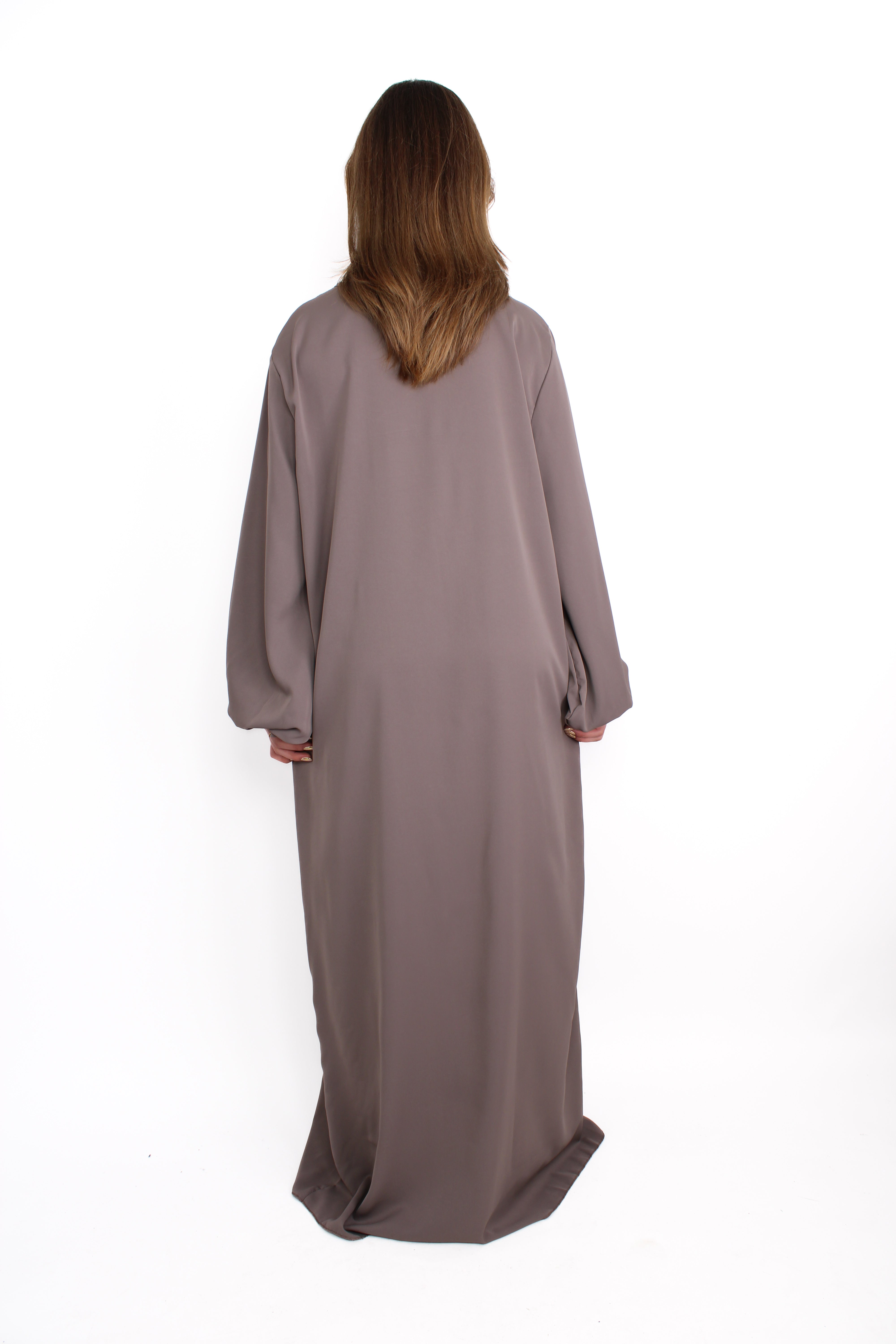 ''TALL'' SILKY ABAYA - TAUPE