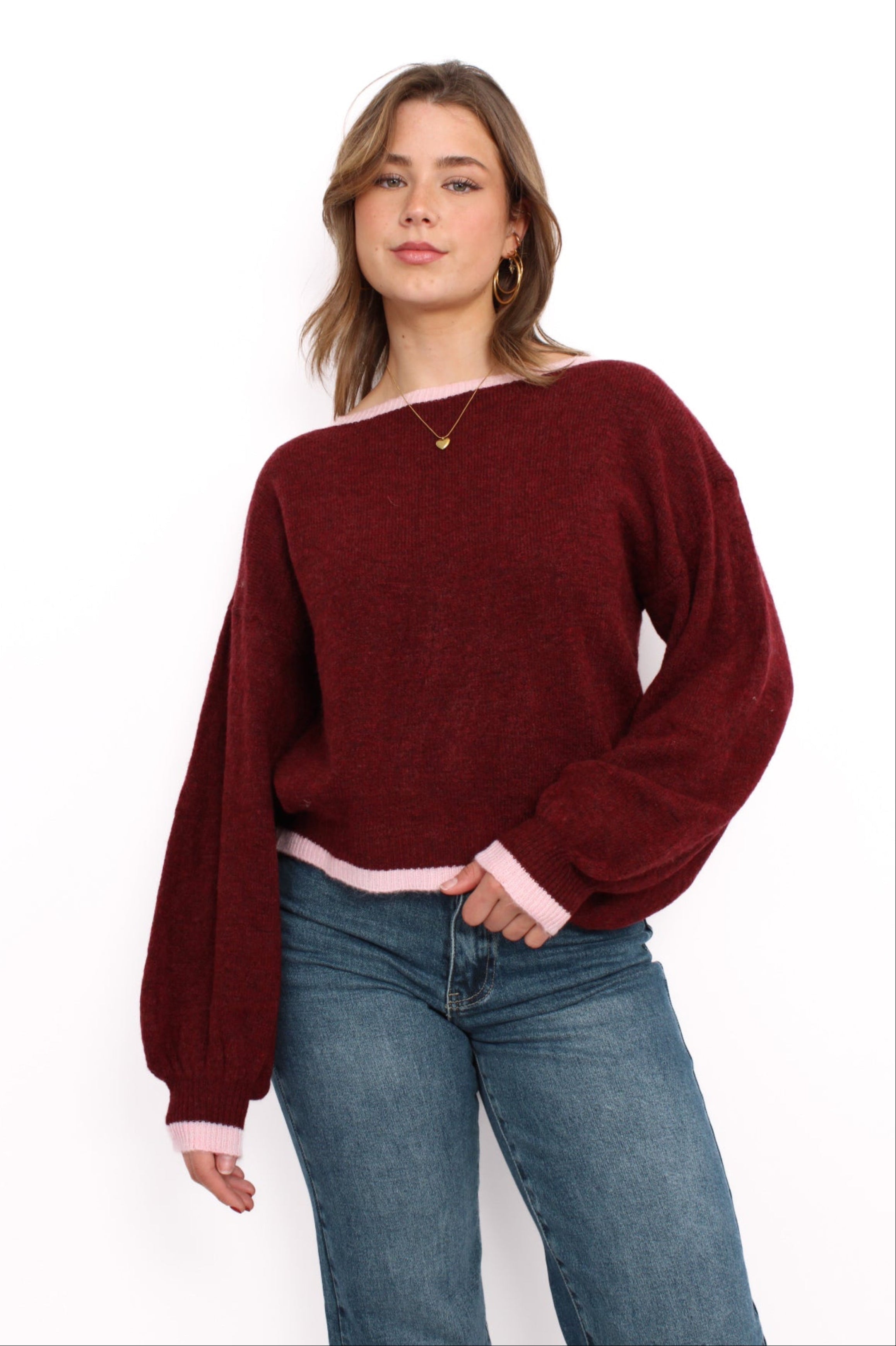 IZZY SWEATER - BORDEAUX