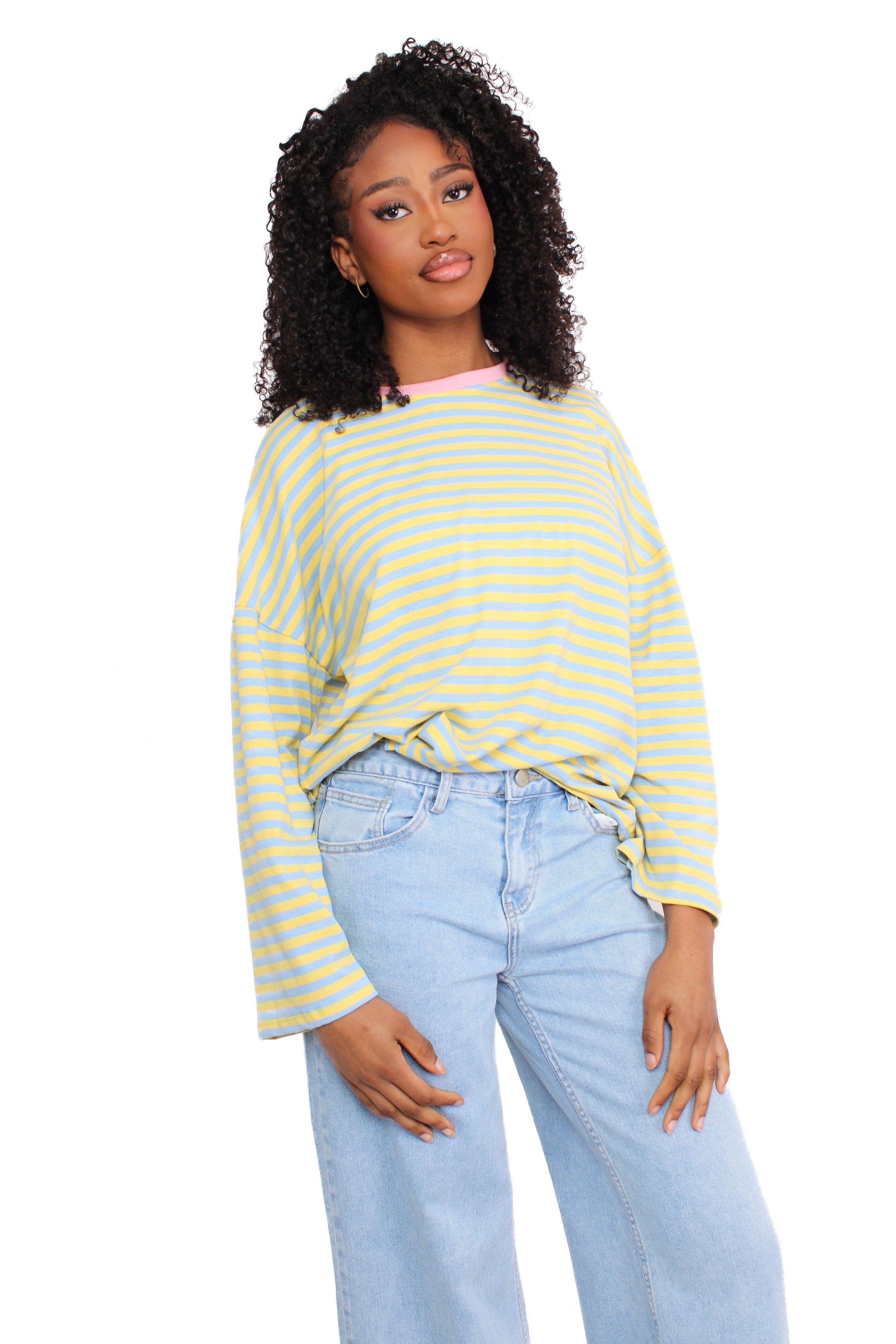 STRIPE VIBE LONG SLEEVE - YELLOW BLUE