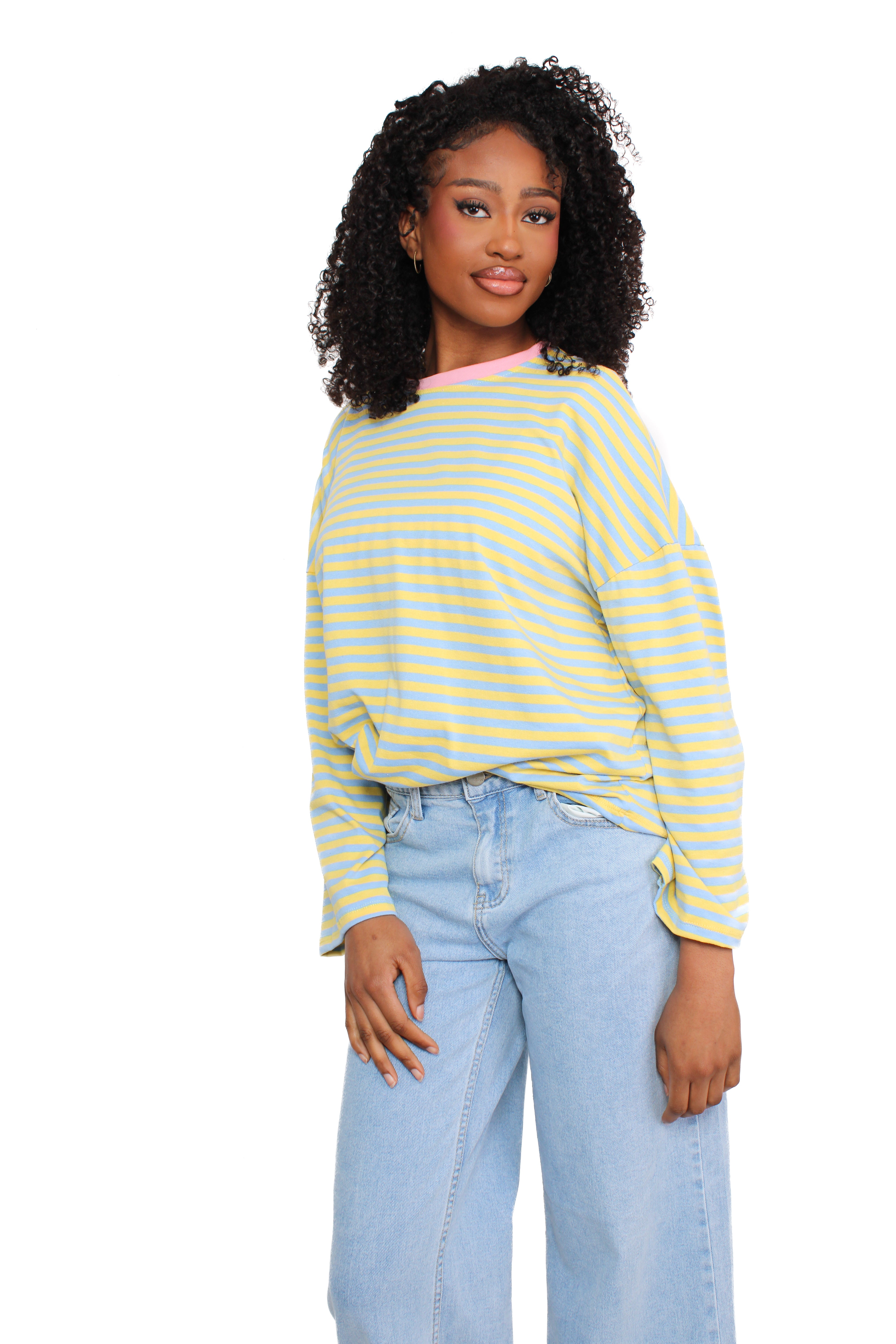 STRIPE VIBE LONG SLEEVE - YELLOW BLUE