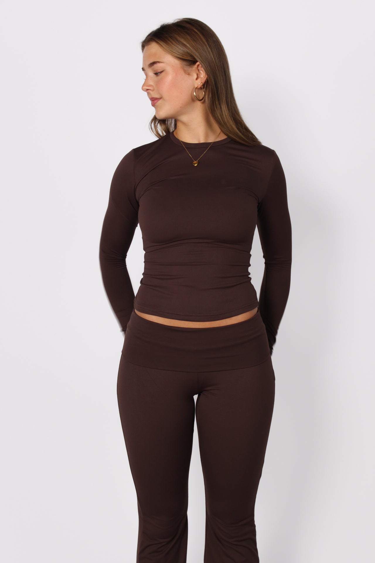STRETCHY SOFT TOP - BROWN