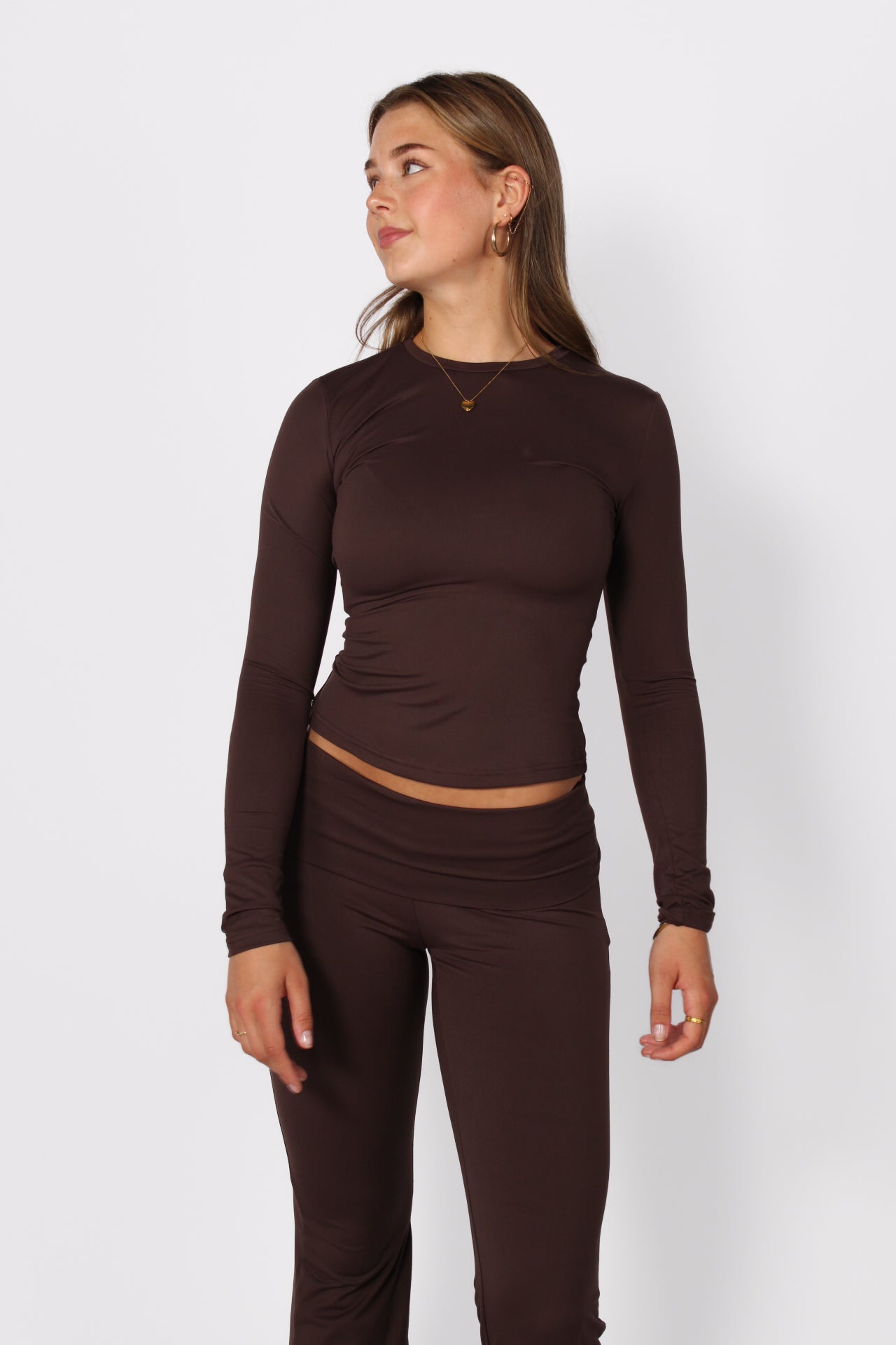 STRETCHY SOFT TOP - BROWN
