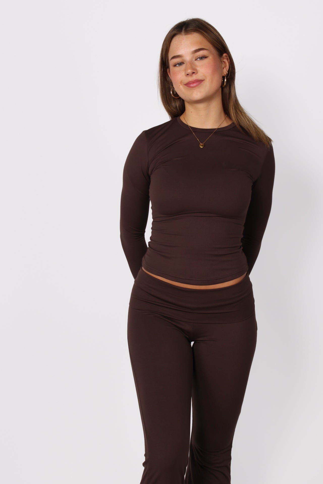 STRETCHY SOFT TOP - BROWN