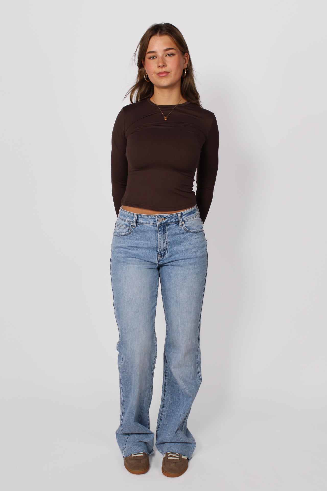 ''TALL'' MID WAIST WIDE LEG JEANS 3808-1 - DENIM