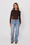 ''TALL'' MID WAIST WIDE LEG JEANS 3808-1 - DENIM
