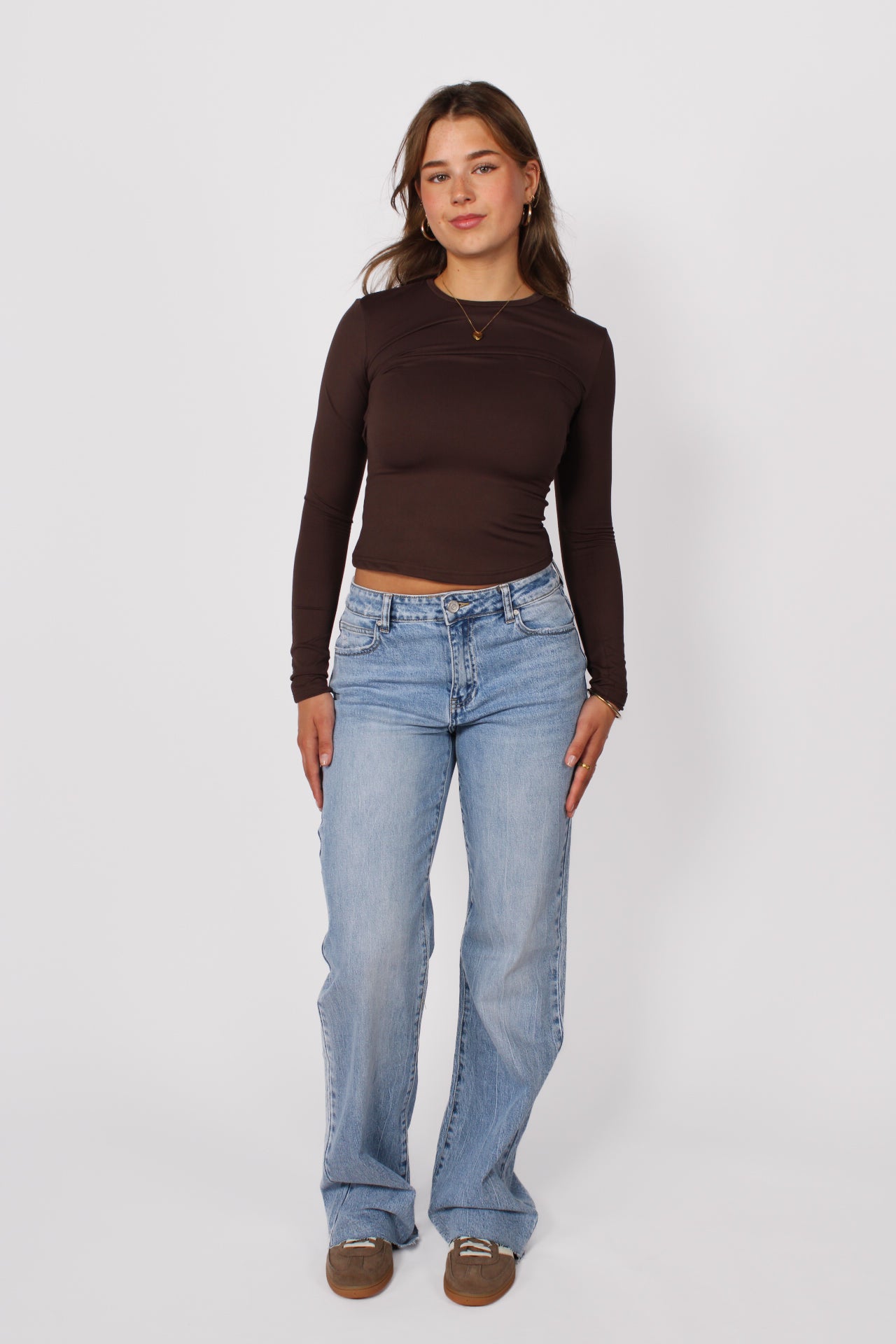 ''TALL'' MID WAIST WIDE LEG JEANS 3808-1 - DENIM