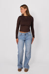 ''TALL'' MID WAIST WIDE LEG JEANS 3808-1 - DENIM