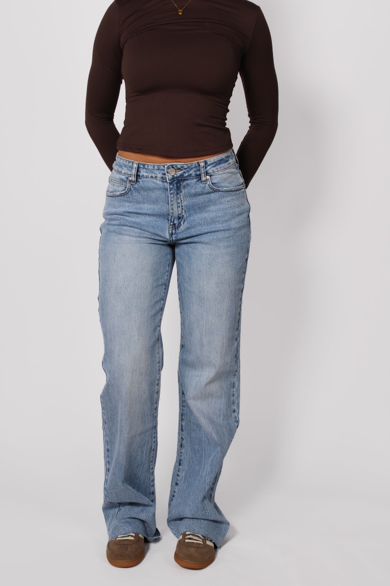 ''TALL'' MID WAIST WIDE LEG JEANS 3808-1 - DENIM