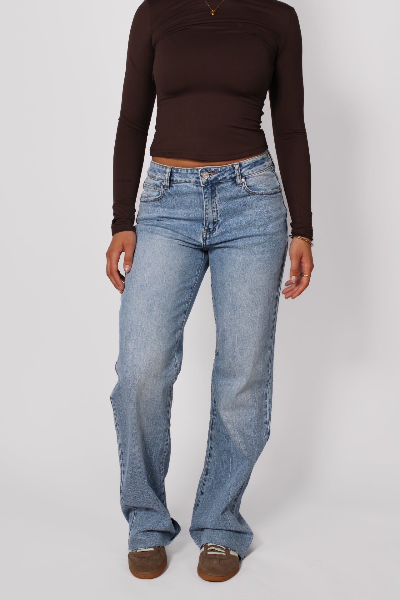''TALL'' MID WAIST WIDE LEG JEANS 3808-1 - DENIM