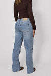 ''TALL'' MID WAIST WIDE LEG JEANS 3808-1 - DENIM