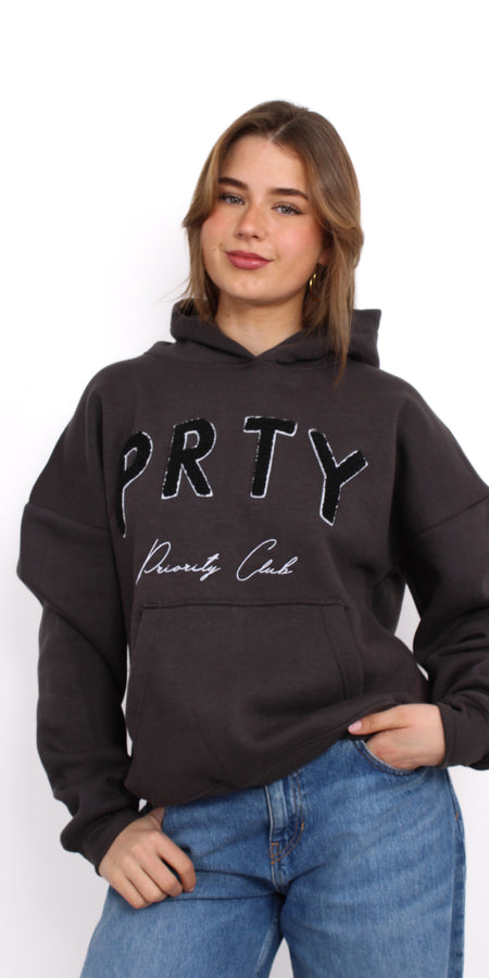 PRIORITY HOODIE - DARK GREY