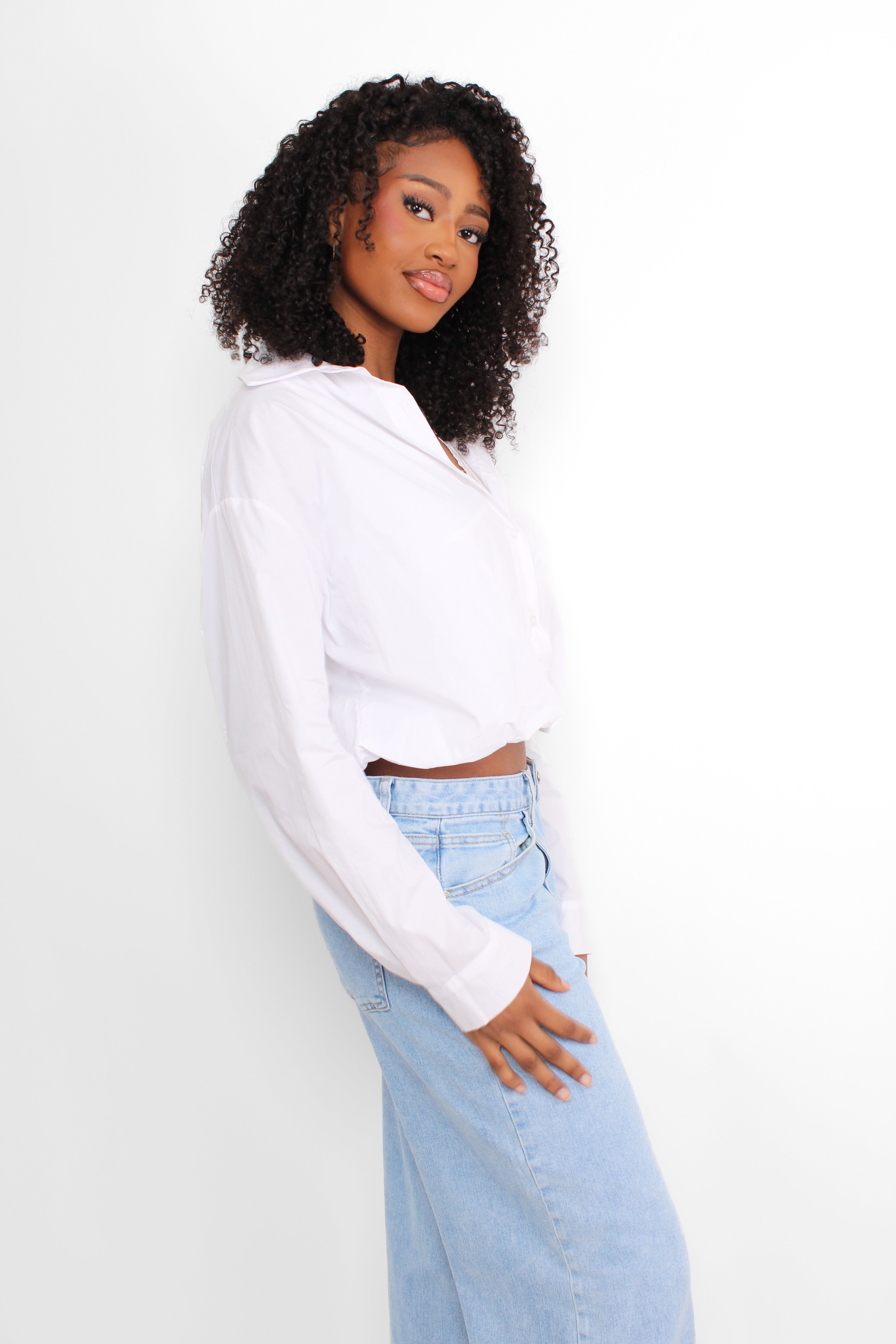 LAYERED LACE BLOUSE - WHITE