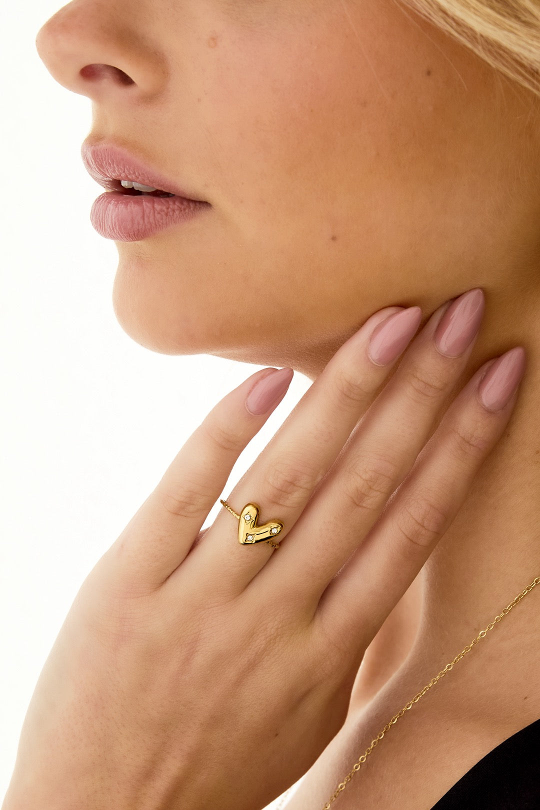 HEART DIAMONDS RING - GOLD