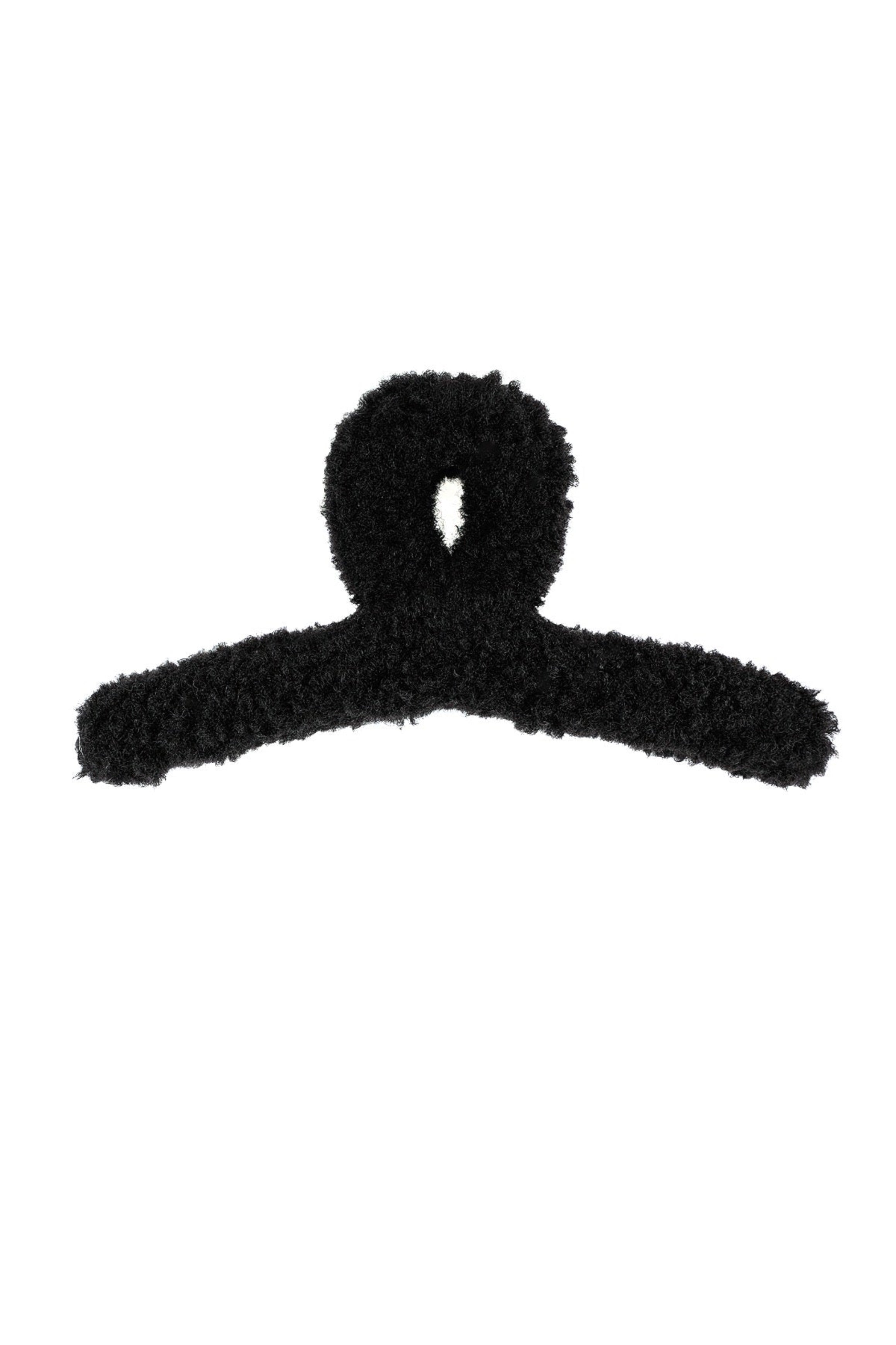 FLUFFY HAIRCLIP - BLACK