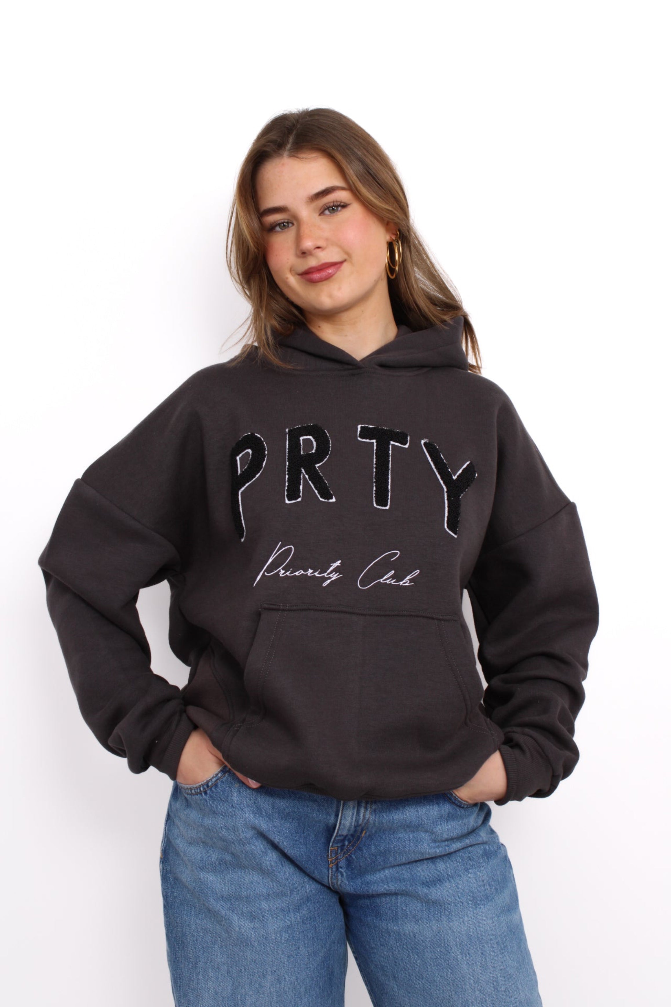 PRIORITY HOODIE - DARK GREY