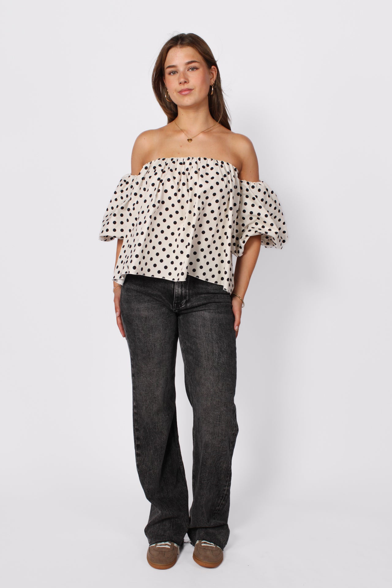 ''TALL'' WIDE LEG JEANS 3636-3 - DARK GRAY