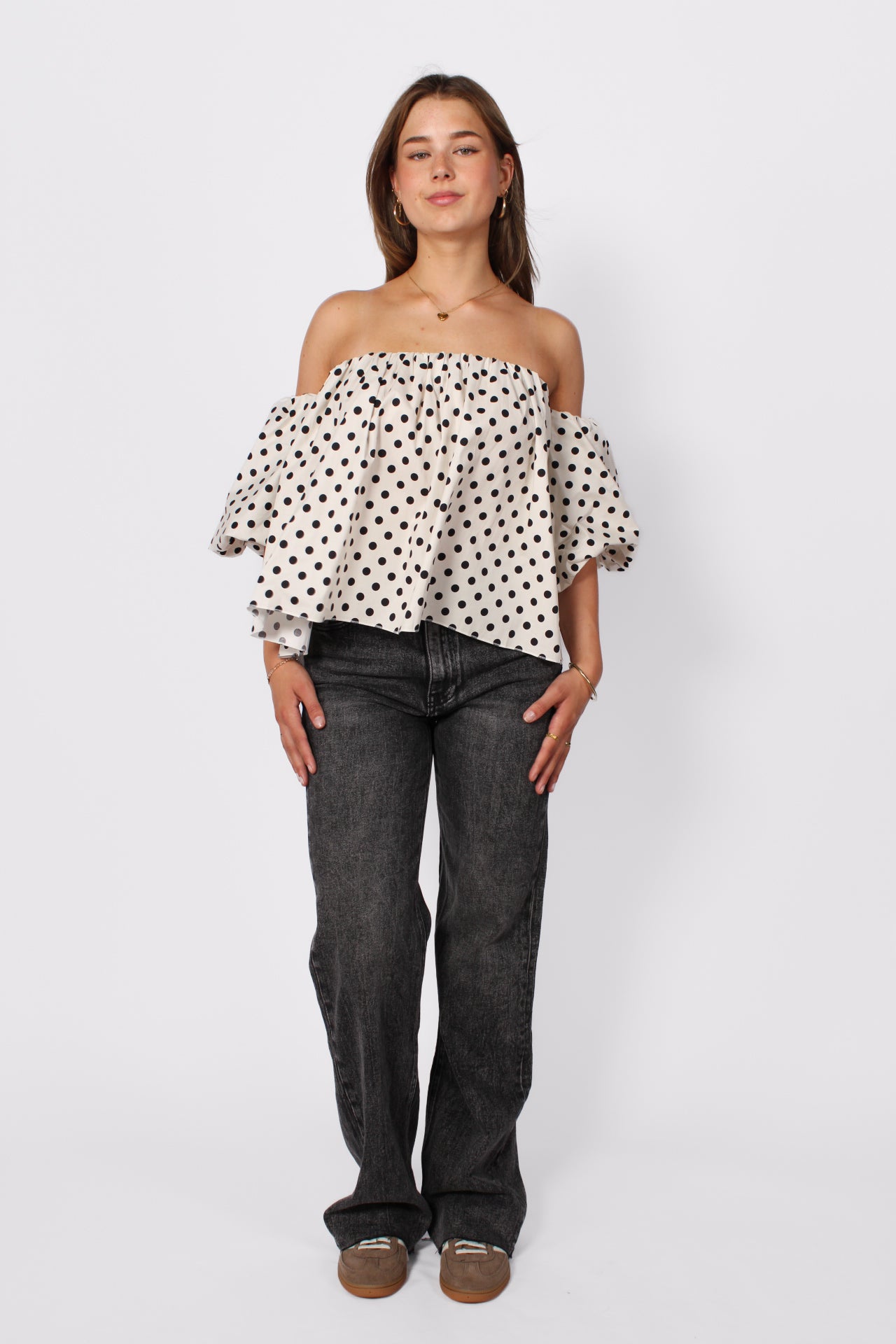 ''TALL'' WIDE LEG JEANS 3636-3 - DARK GRAY