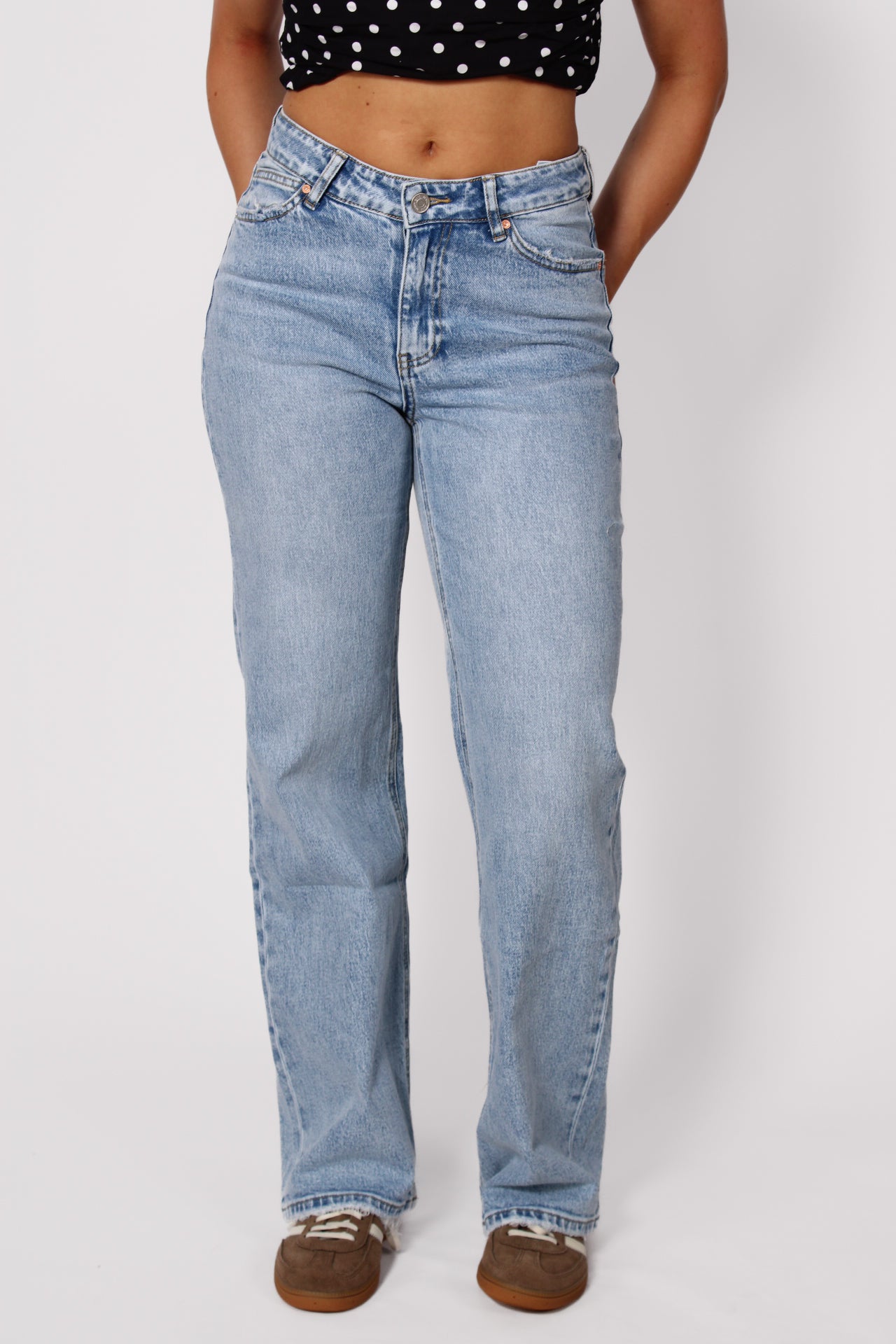 MID WAIST WIDE LEG JEANS 3781-1 - DENIM