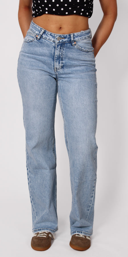 MID WAIST WIDE LEG JEANS 3781-1 - DENIM