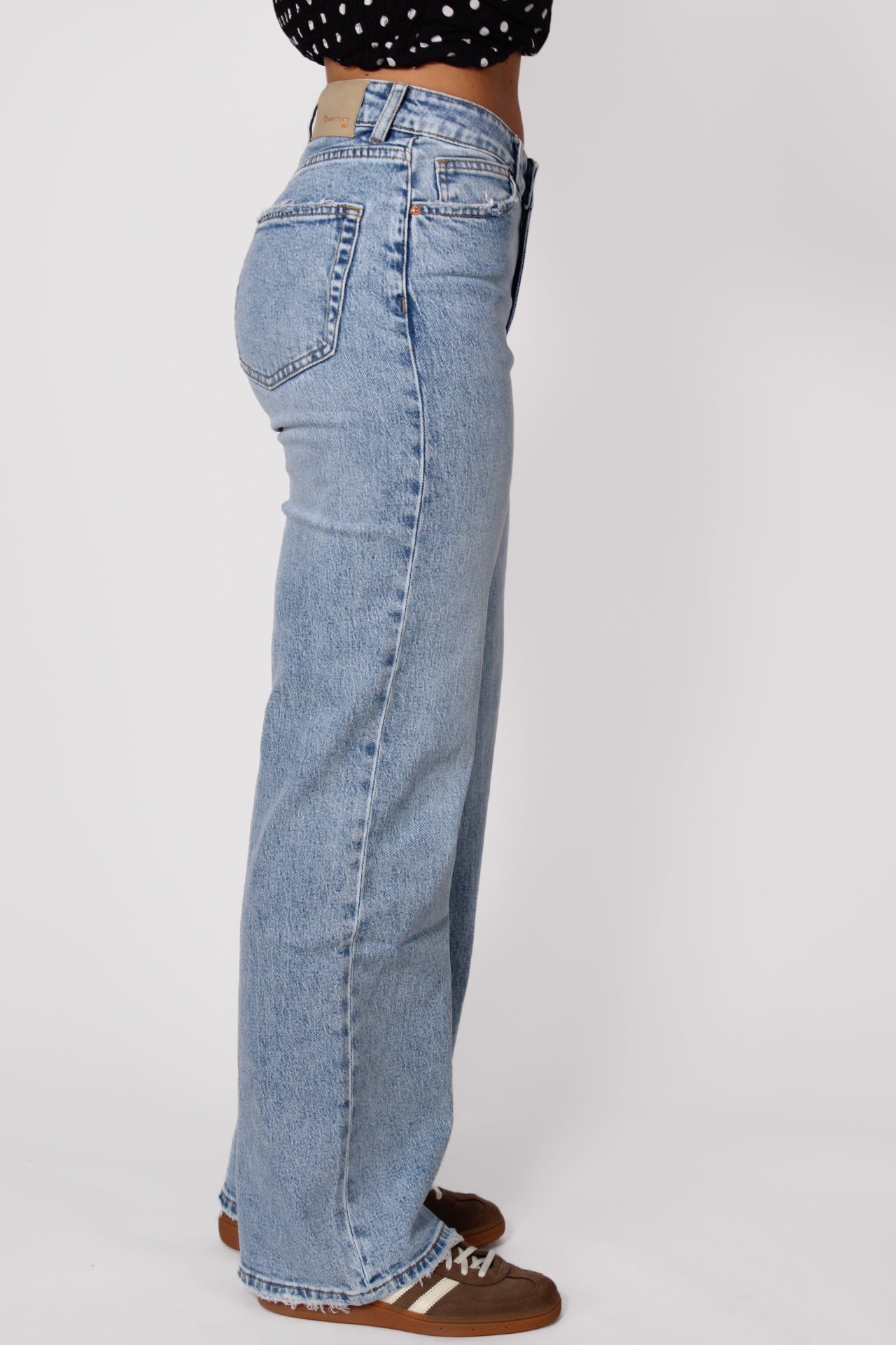 MID WAIST WIDE LEG JEANS 3781-1 - DENIM