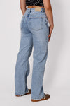MID WAIST WIDE LEG JEANS 3781-1 - DENIM