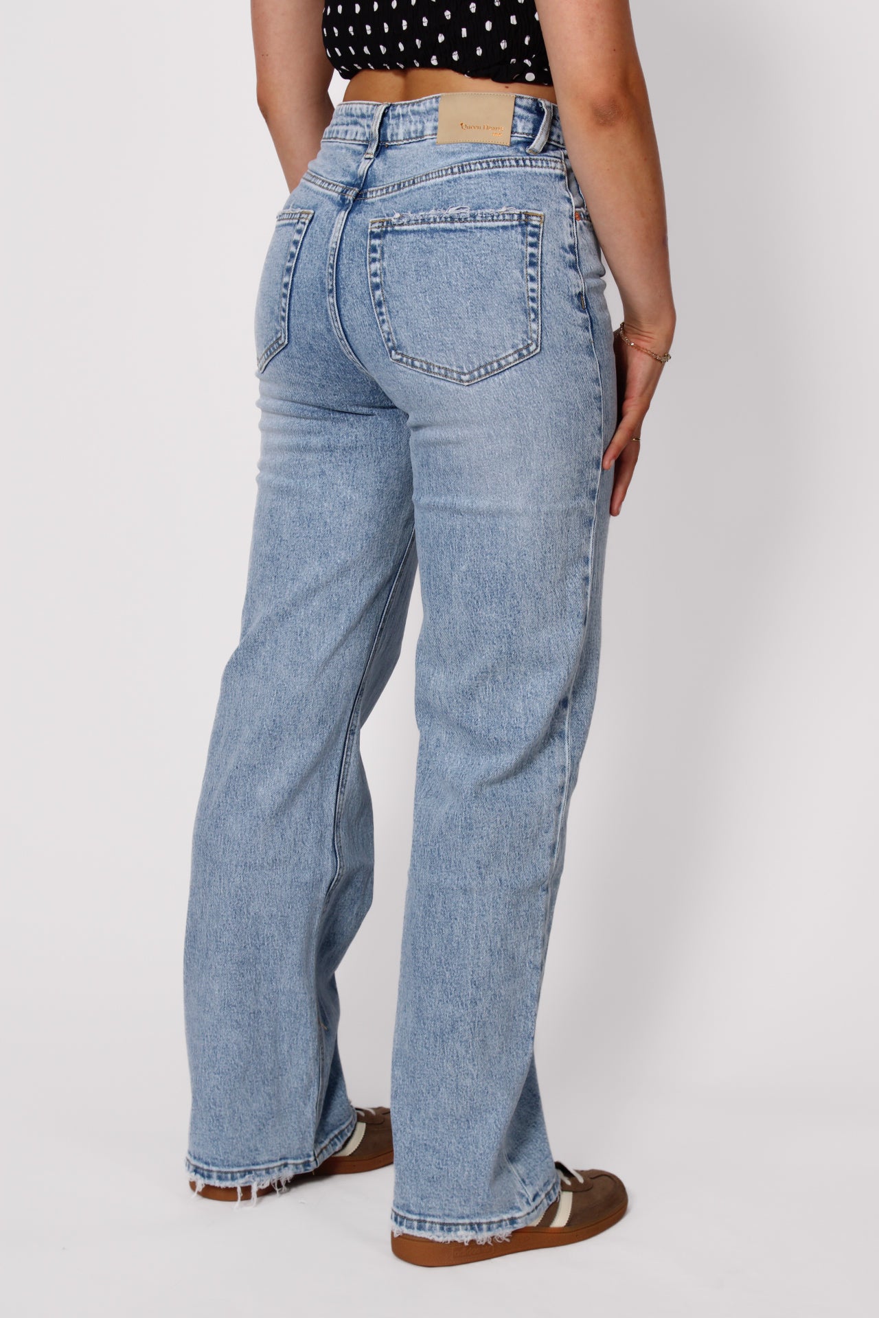 MID WAIST WIDE LEG JEANS 3781-1 - DENIM