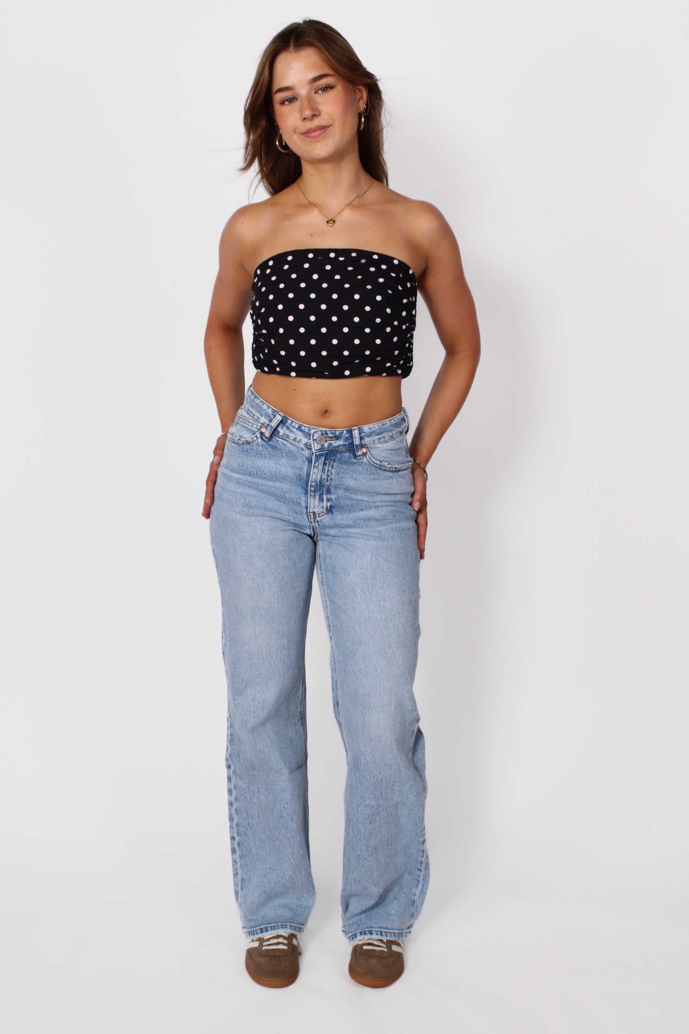 MID WAIST WIDE LEG JEANS 3781-1 - DENIM