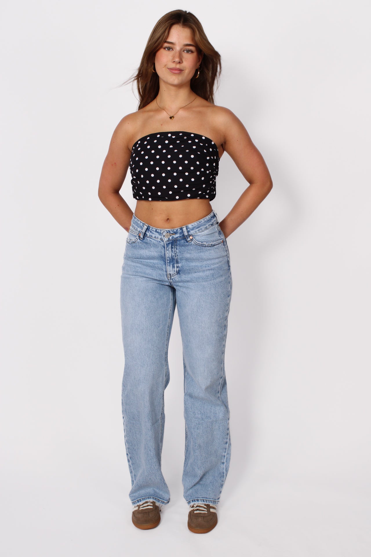 MID WAIST WIDE LEG JEANS 3781-1 - DENIM