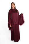AZRA LACE SET - BORDEAUX