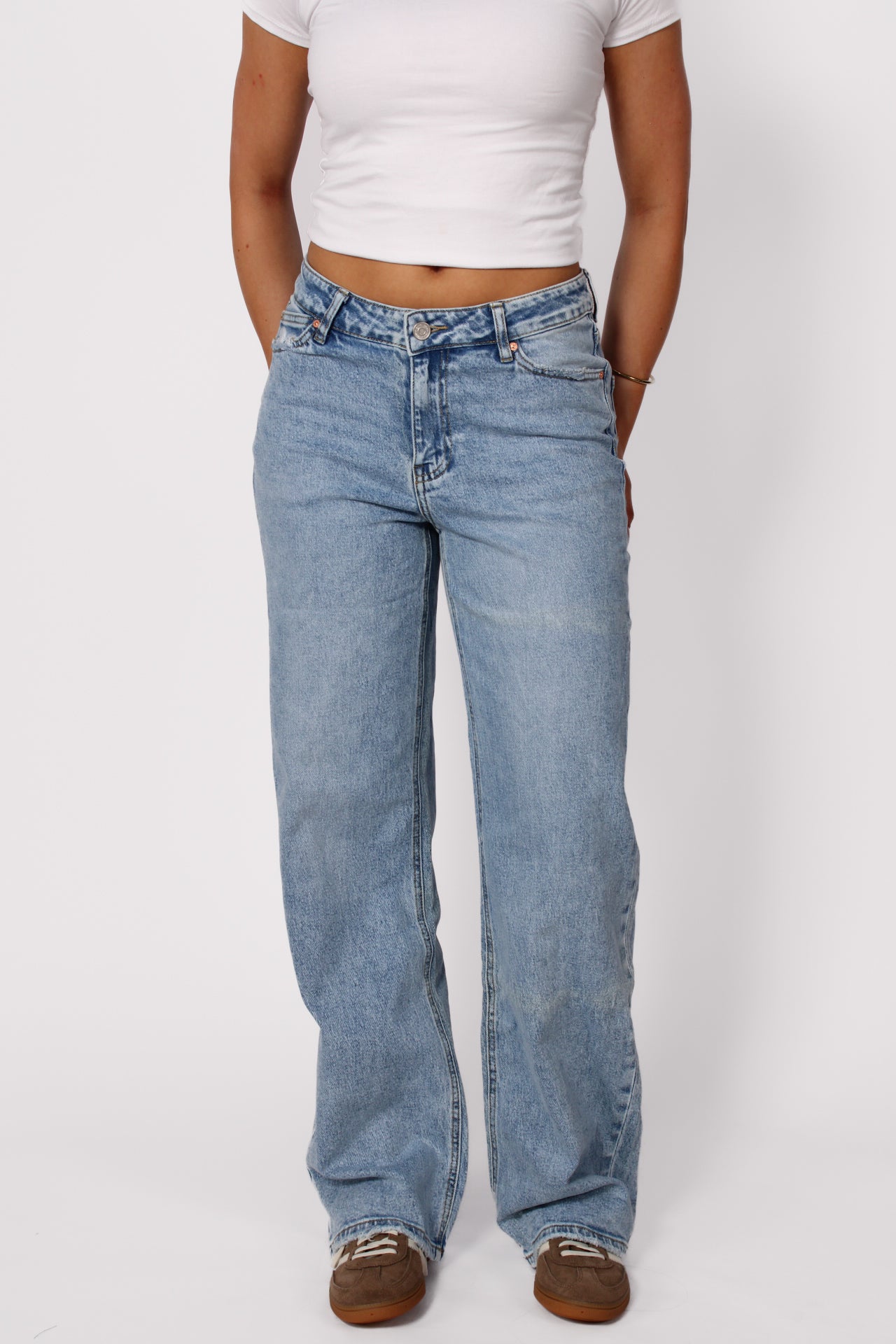 MID WAIST WIDE LEG JEANS 3781 - DENIM
