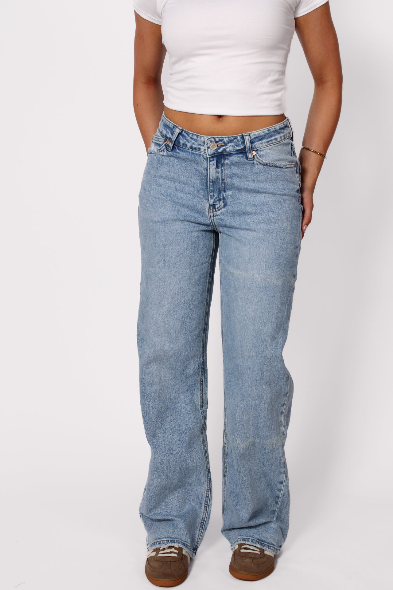 MID WAIST WIDE LEG JEANS 3781 - DENIM