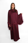 AZRA LACE SET - BORDEAUX