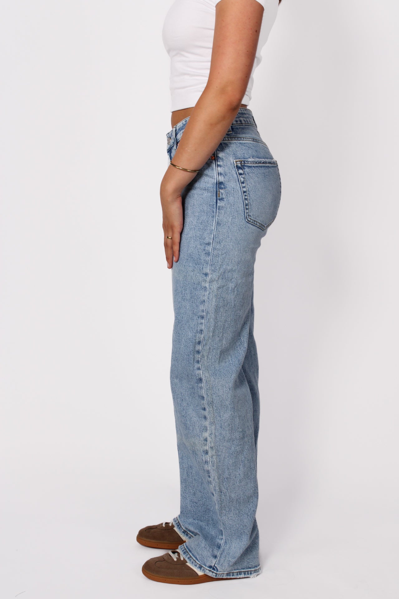 MID WAIST WIDE LEG JEANS 3781 - DENIM