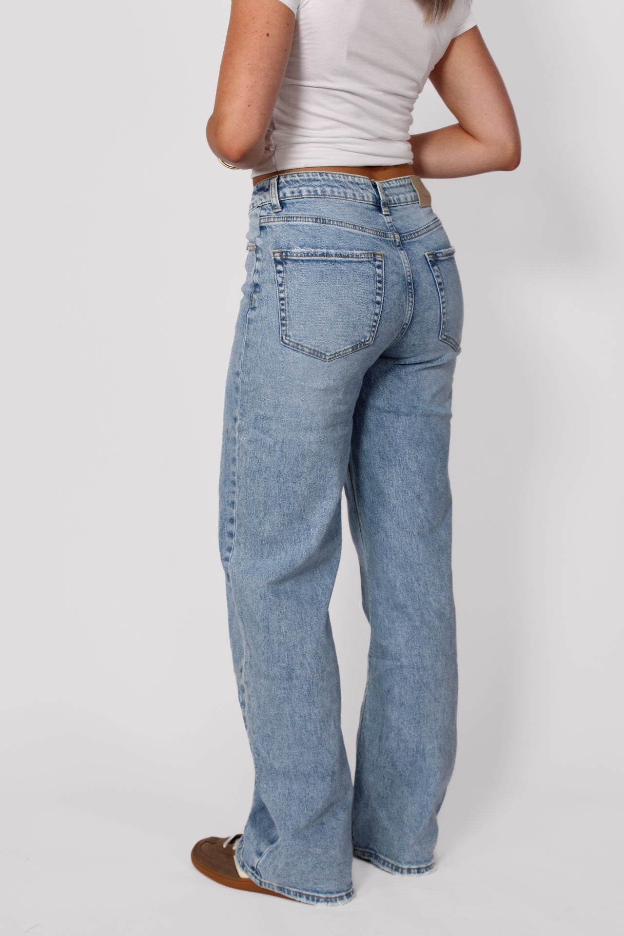 MID WAIST WIDE LEG JEANS 3781 - DENIM
