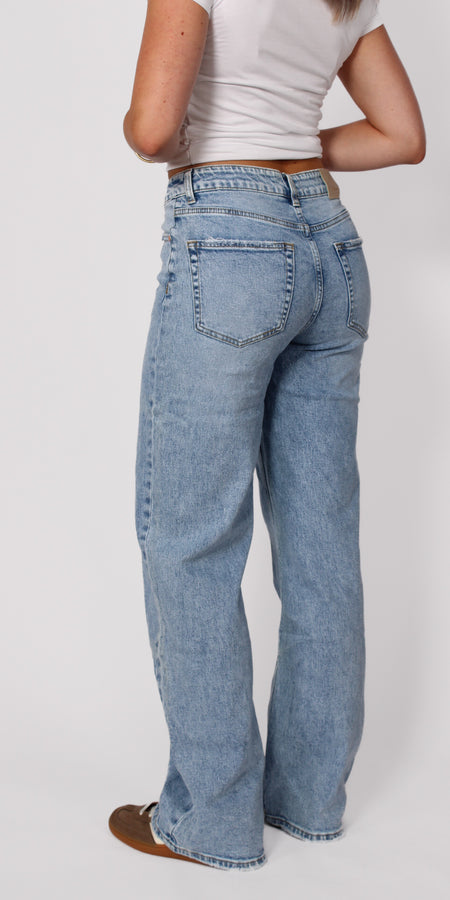 MID WAIST WIDE LEG JEANS 3781 - DENIM