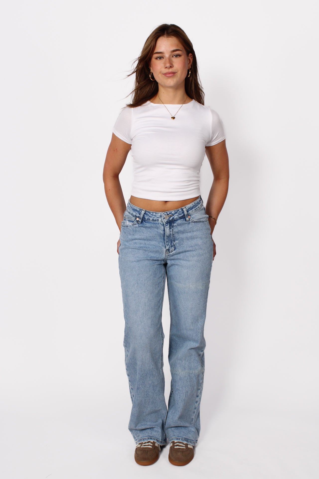 MID WAIST WIDE LEG JEANS 3781 - DENIM
