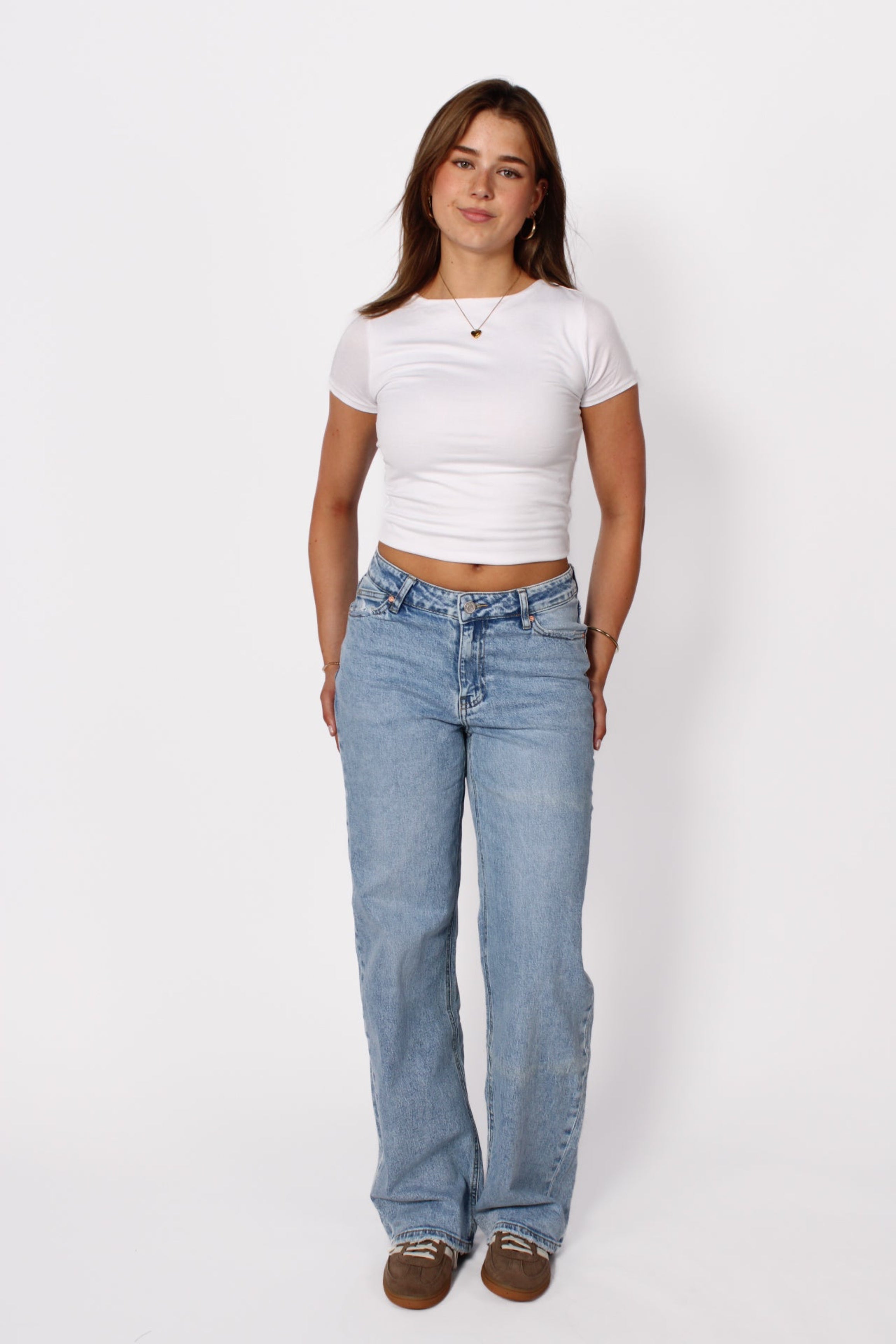 MID WAIST WIDE LEG JEANS 3781 - DENIM